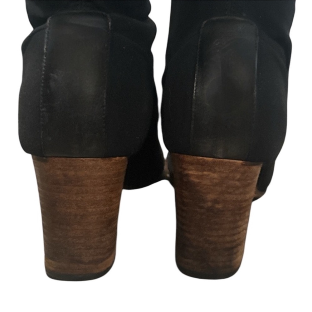 Authentic Gucci luxury designer vintage black stretch fabric tall boots Sz 5.5 - Picture 7 of 11